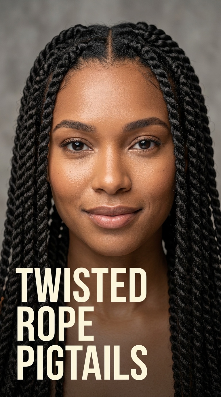 Twisted Rope Pigtails
