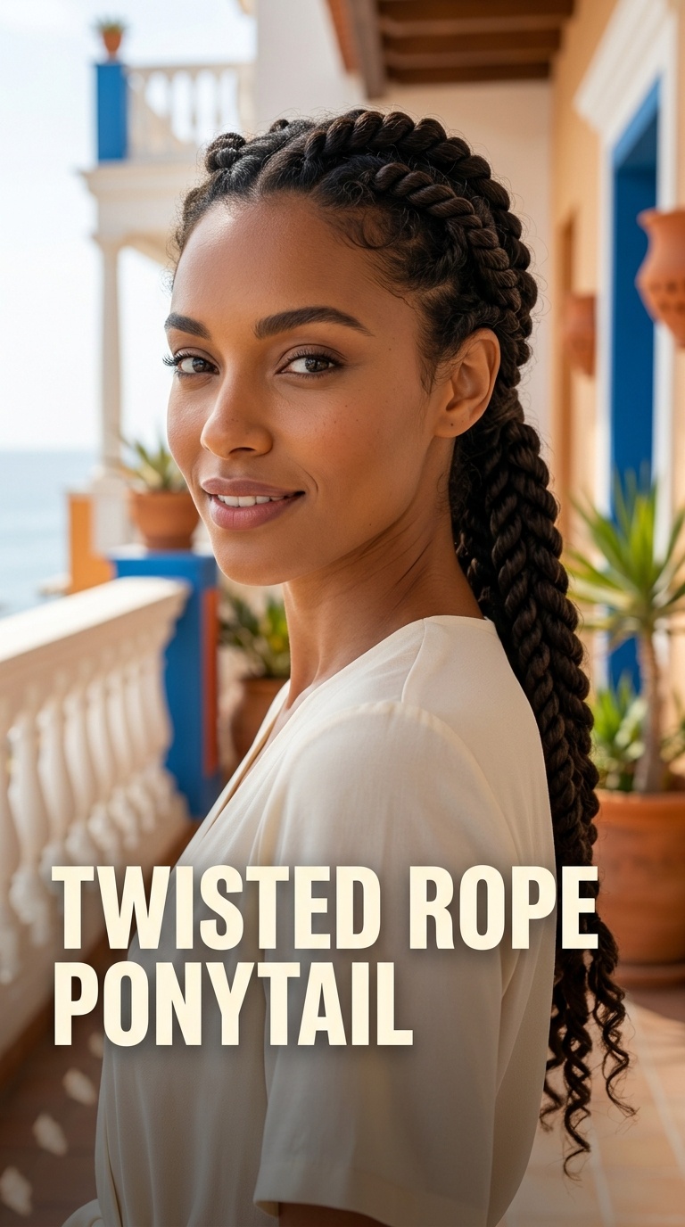 Twisted Rope Ponytail
