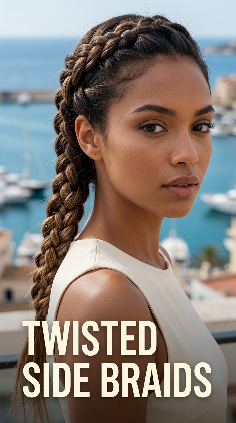 Twisted Side Braids