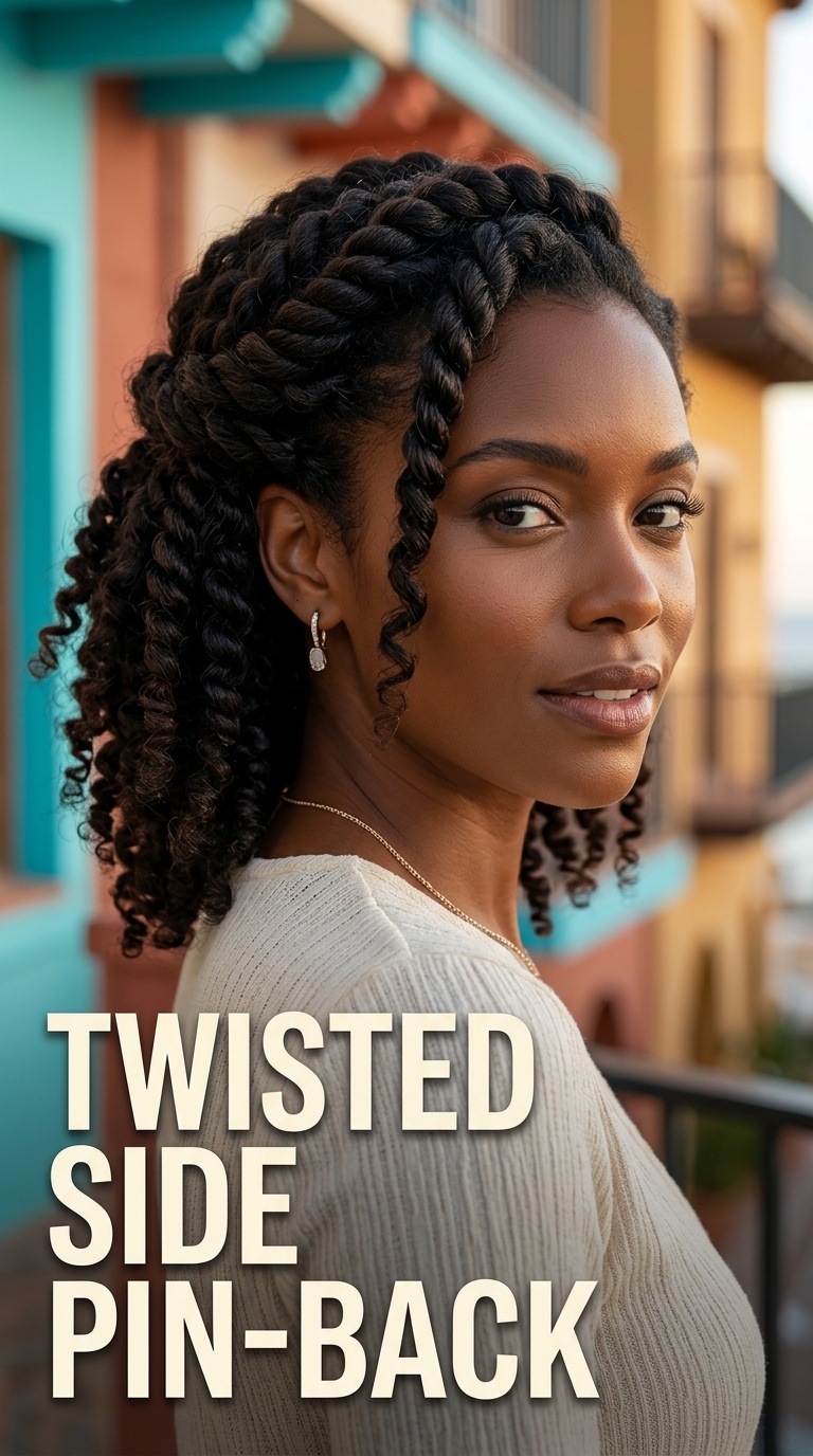 Twisted Side Pin-Back