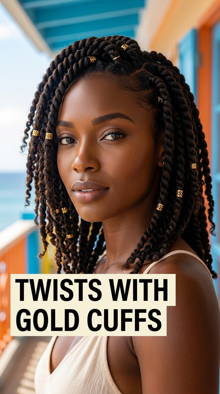 Twists with Gold Cuffs