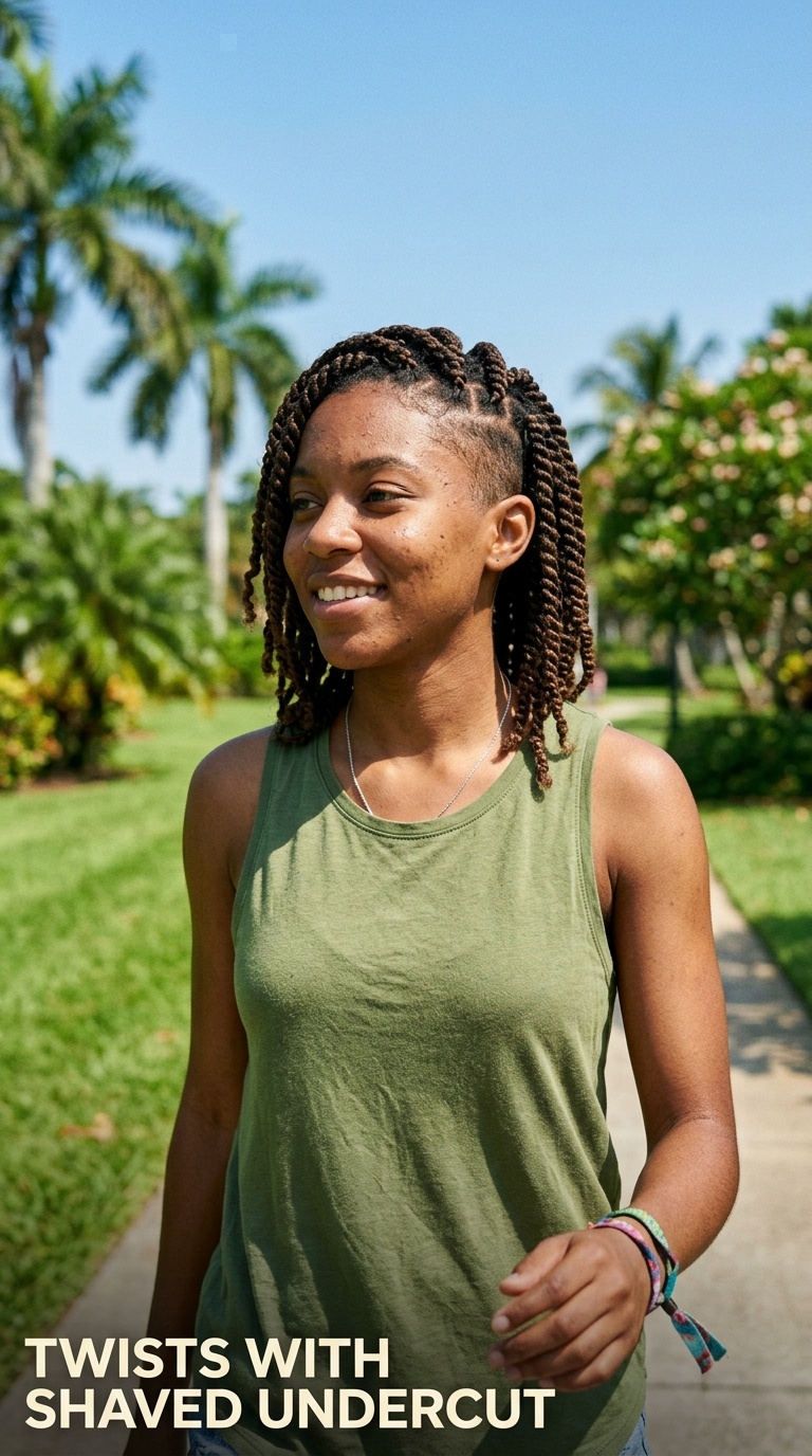 Twists with Shaved Undercut