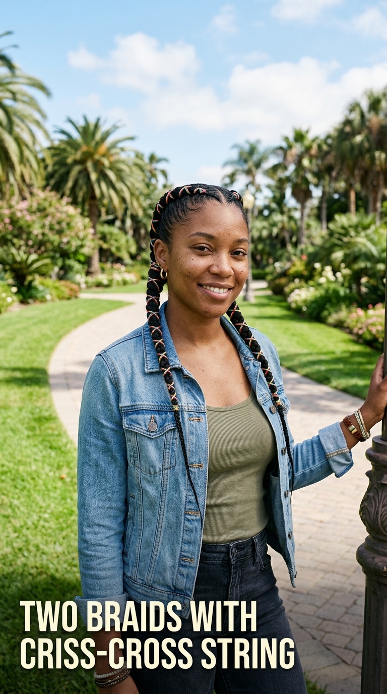 Two Braids with Criss-Cross String