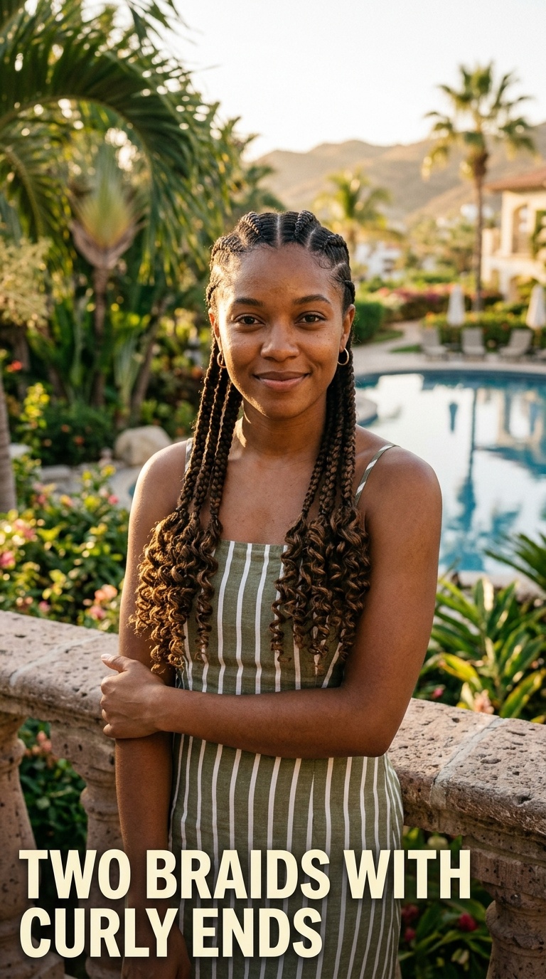 Two Braids with Curly Ends