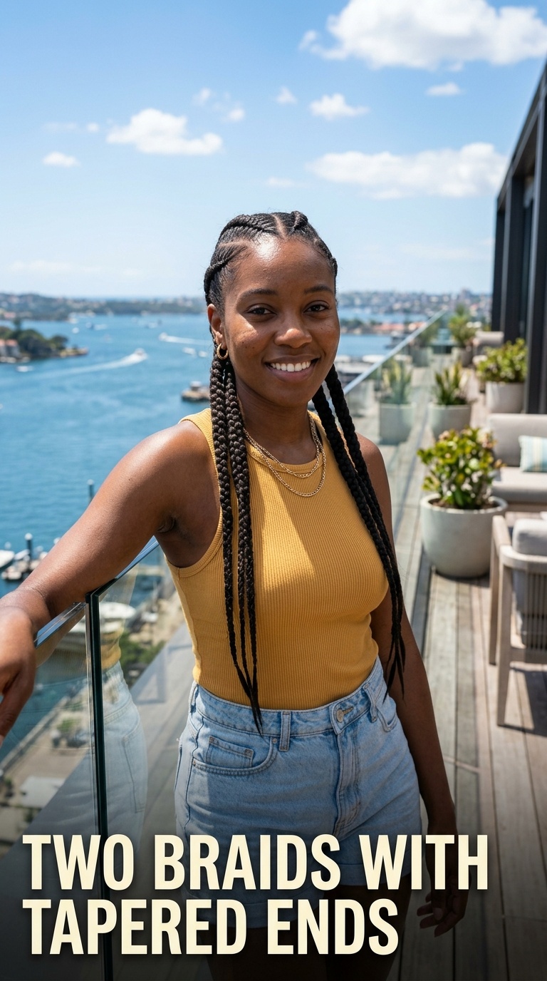 Two Braids with Tapered Ends