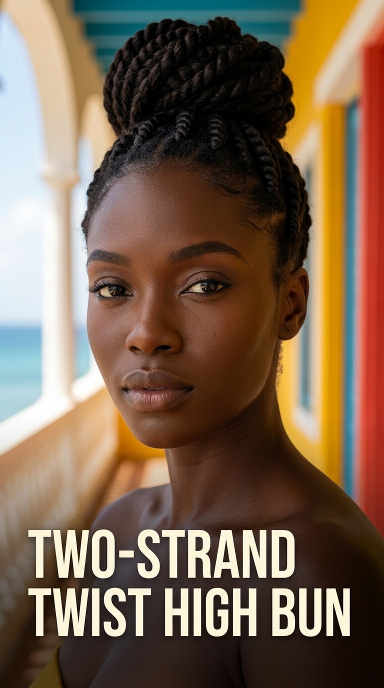 Two-Strand Twist High Bun
