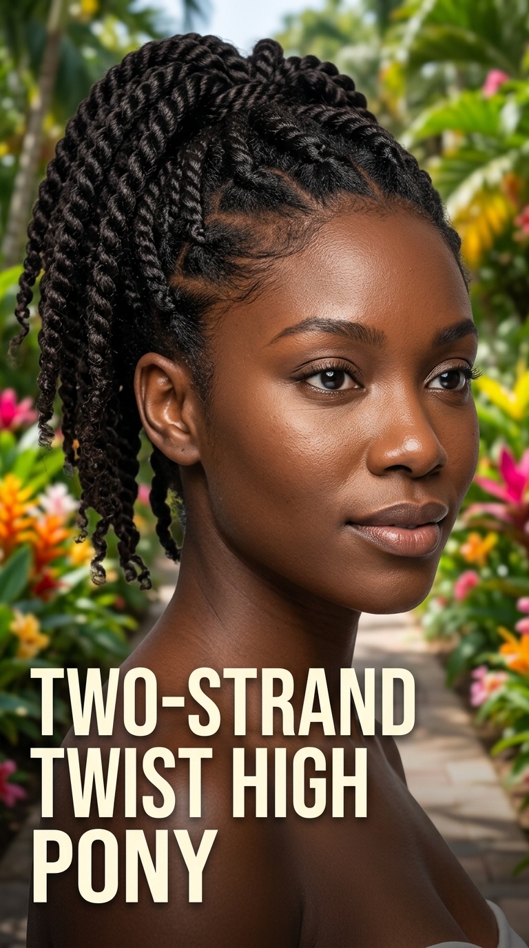 Two-Strand Twist High Pony