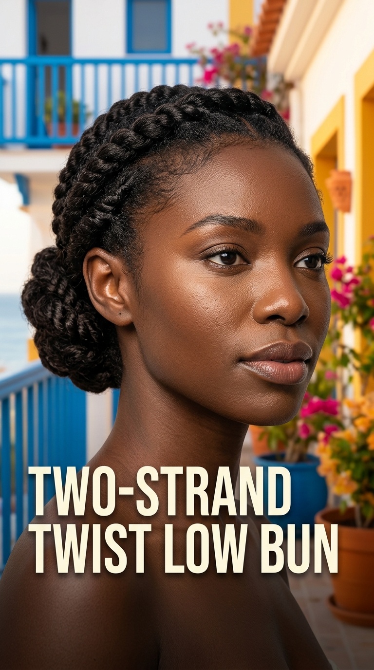 Two-Strand Twist Low Bun