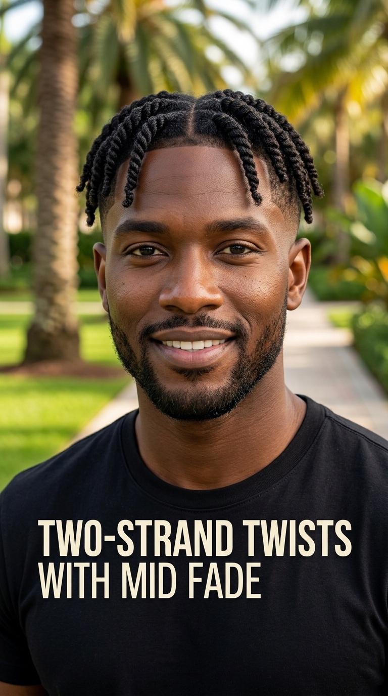 Two-Strand Twists with Mid Fade