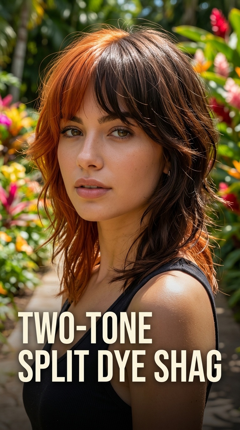 Two-Tone Split Dye Shag