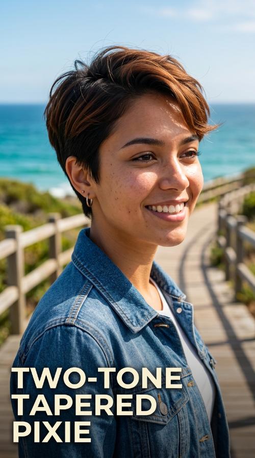 Two-Tone Tapered Pixie