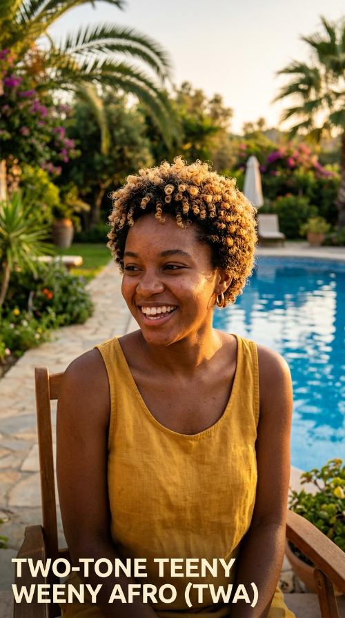 Two-Tone Teeny Weeny Afro (TWA)
