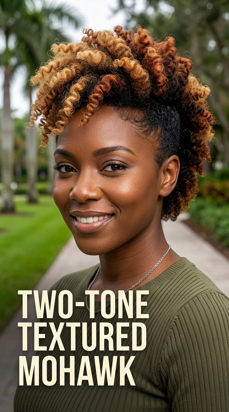 Two-Tone Textured Mohawk