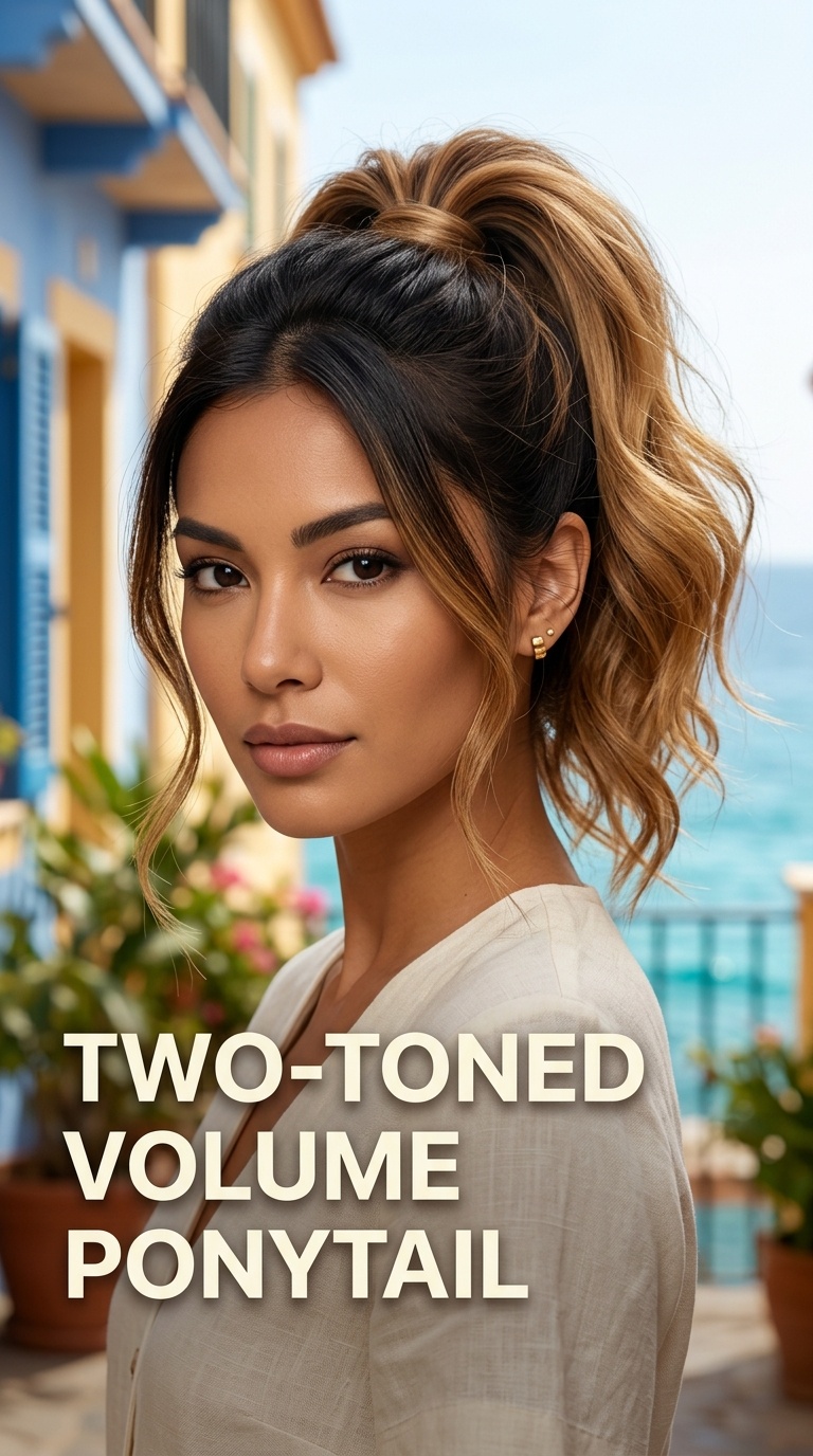Two-Toned Volume Ponytail