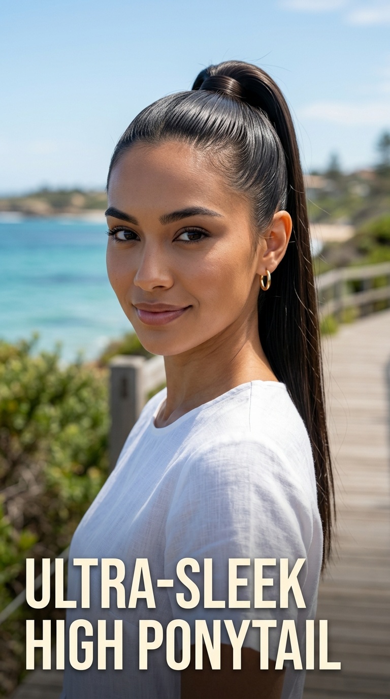 Ultra-Sleek High Ponytail