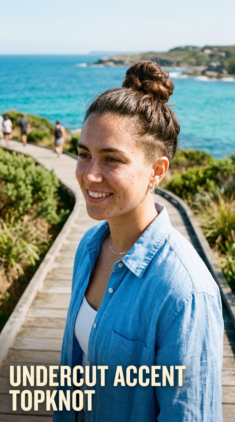 Undercut Accent Topknot