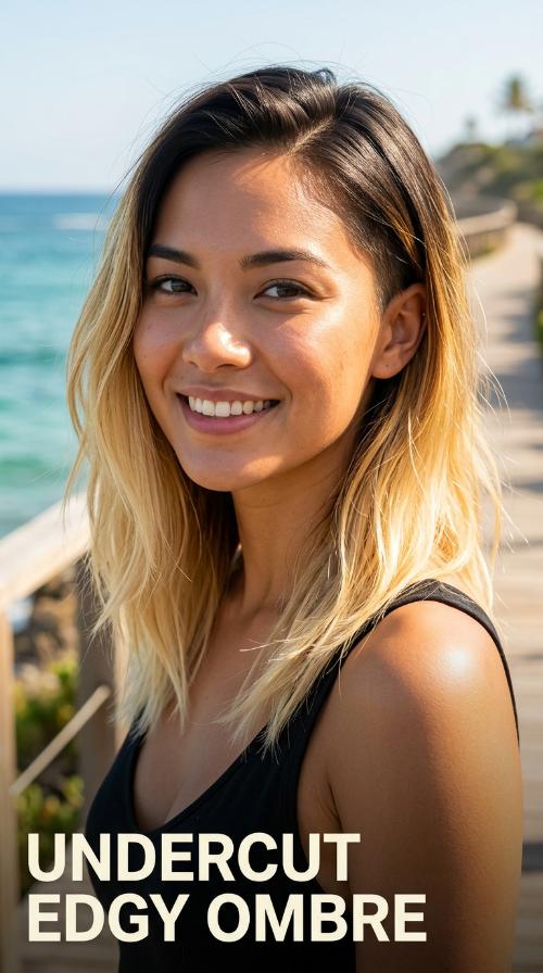 Undercut Edgy Ombre