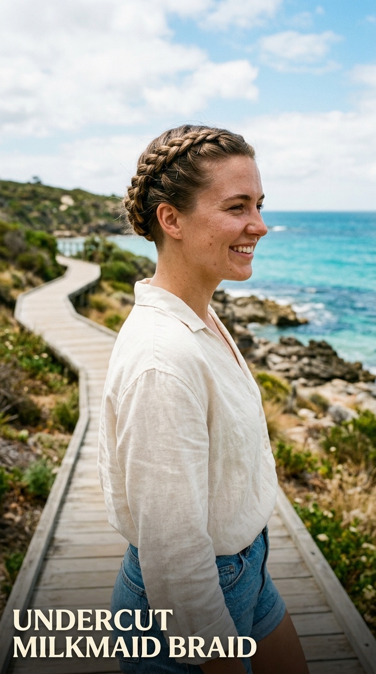 Undercut Milkmaid Braid