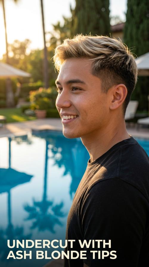Undercut with Ash Blonde Tips