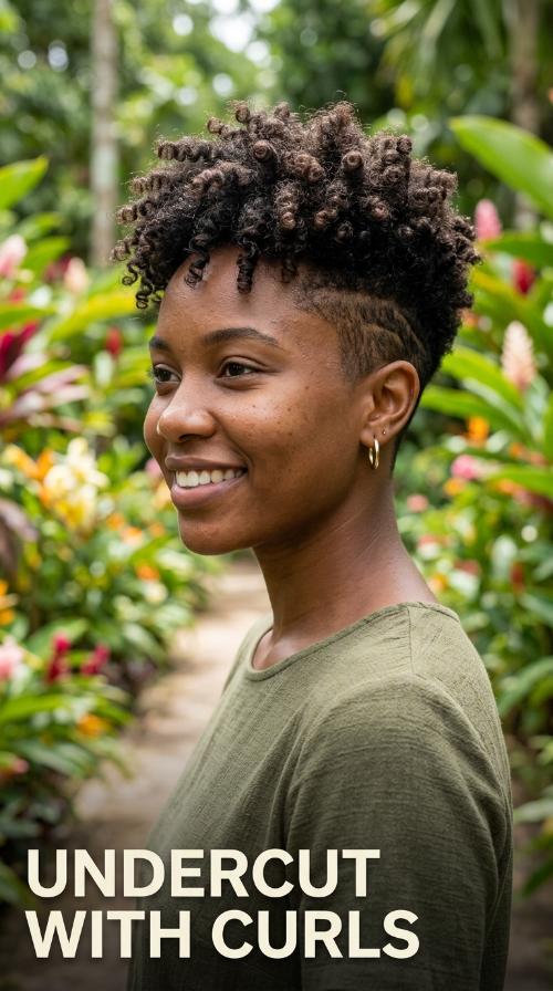 Undercut with Curls