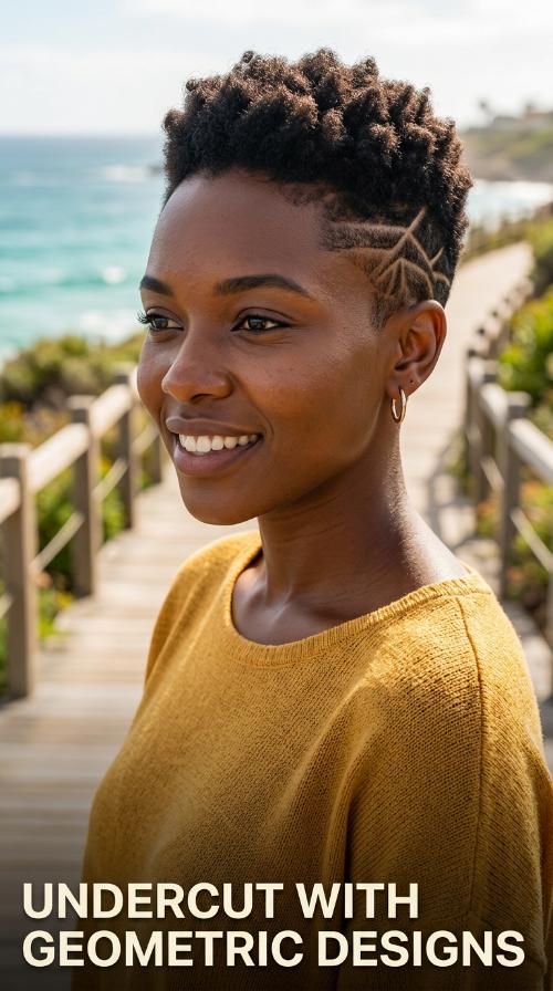 Undercut with Geometric Designs