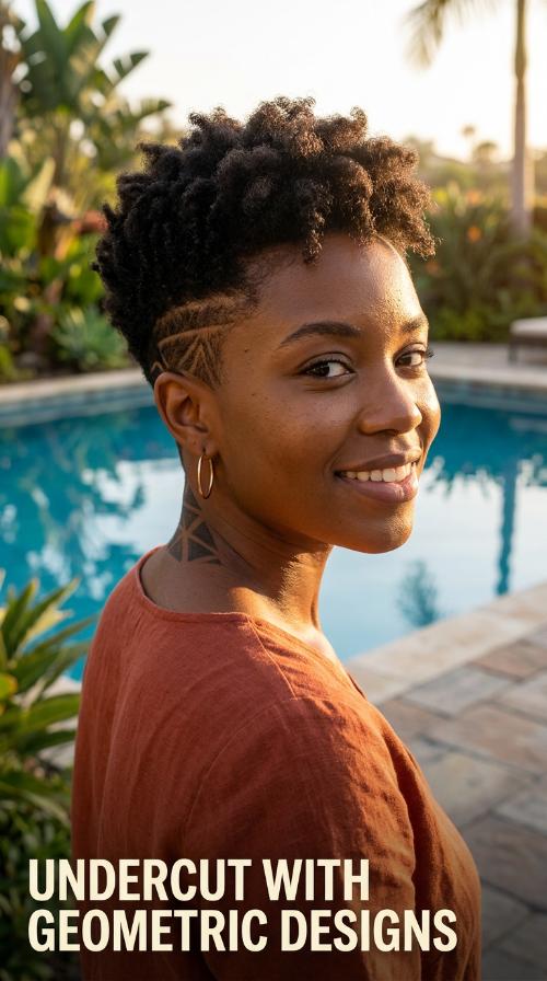 Undercut with Geometric Designs