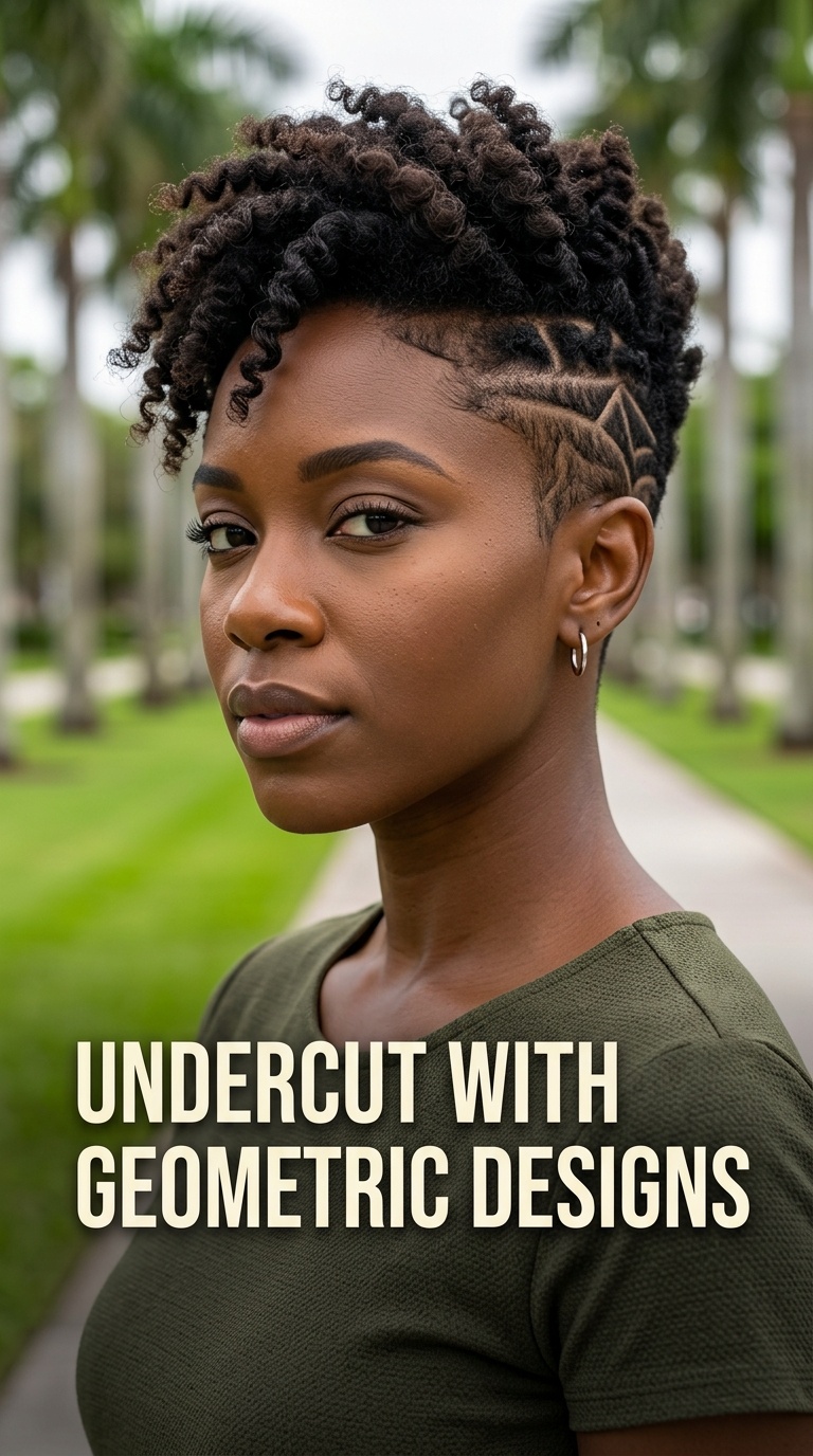 Undercut with Geometric Designs