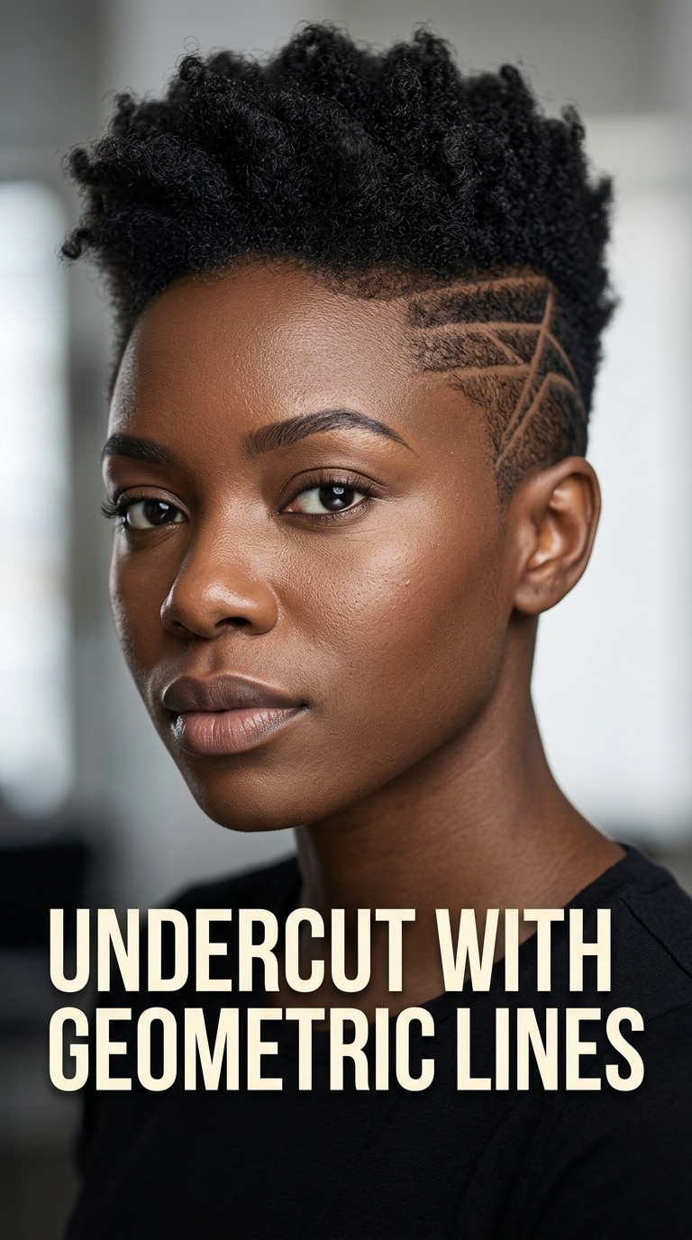 Undercut with Geometric Lines