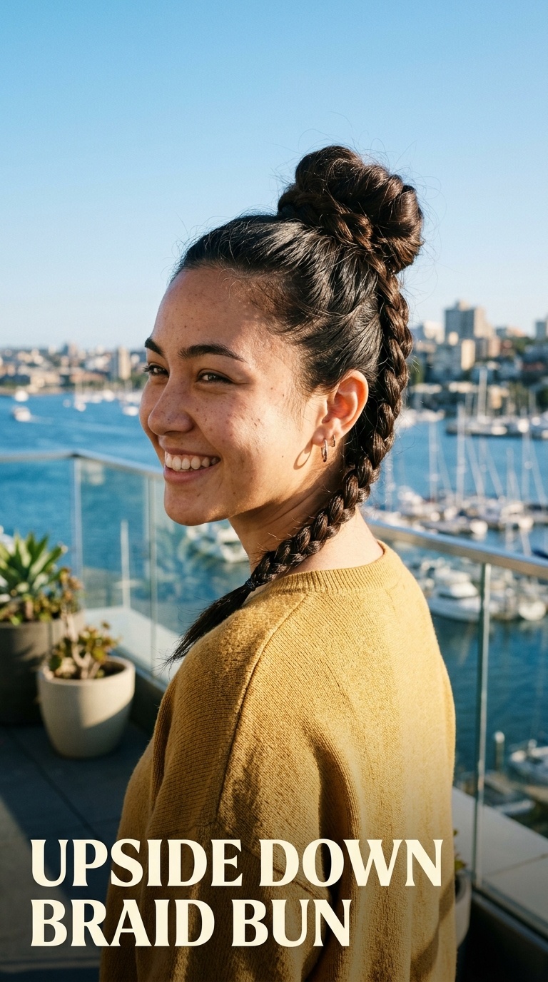 Upside Down Braid Bun