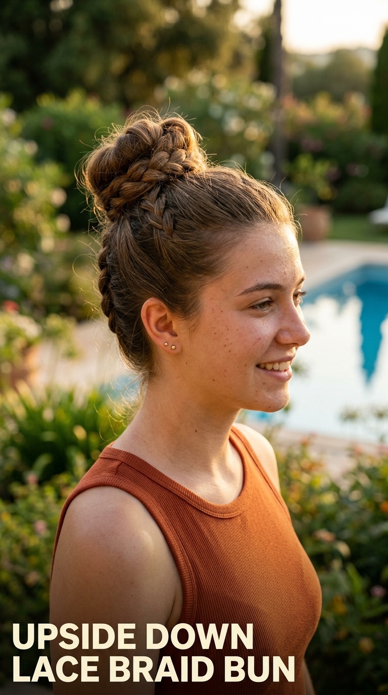 Upside Down Lace Braid Bun