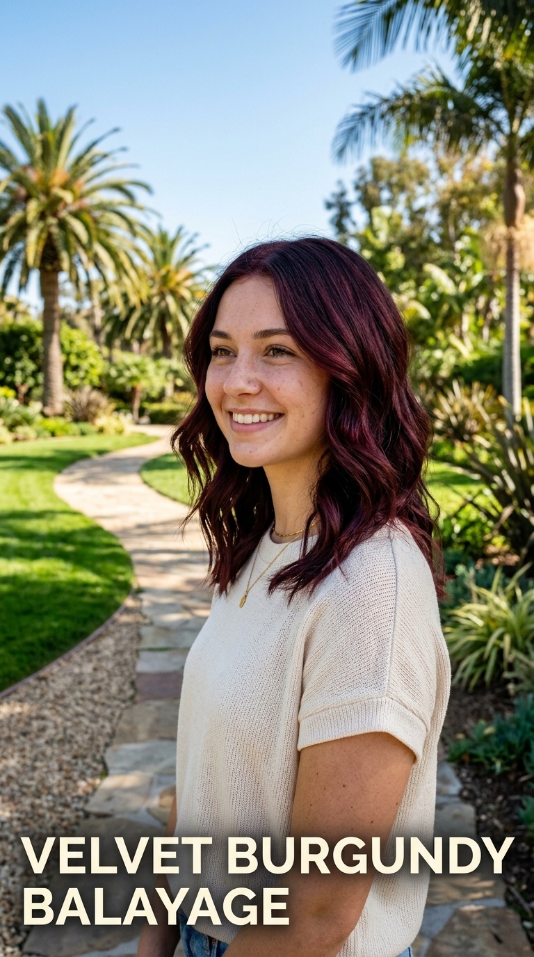 Velvet Burgundy Balayage