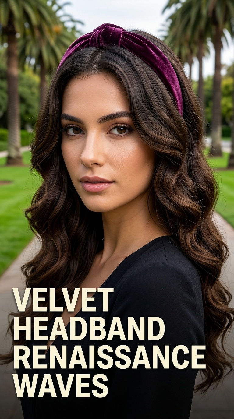 Velvet Headband Renaissance Waves