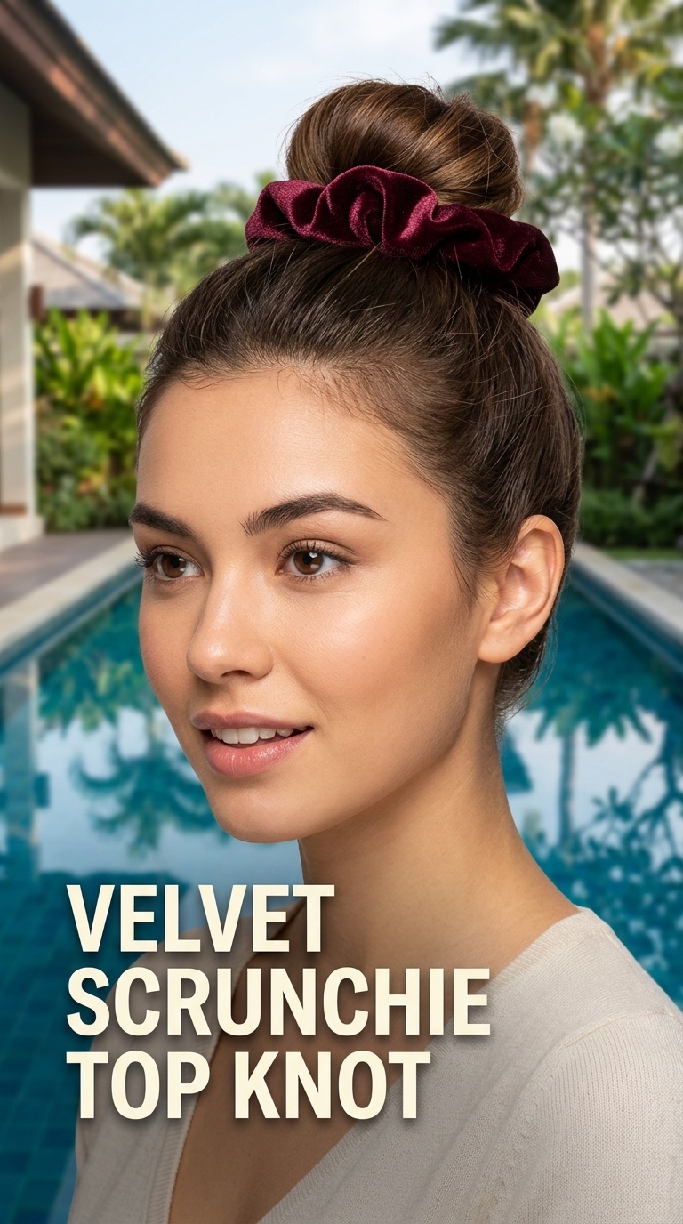 Velvet Scrunchie Top Knot