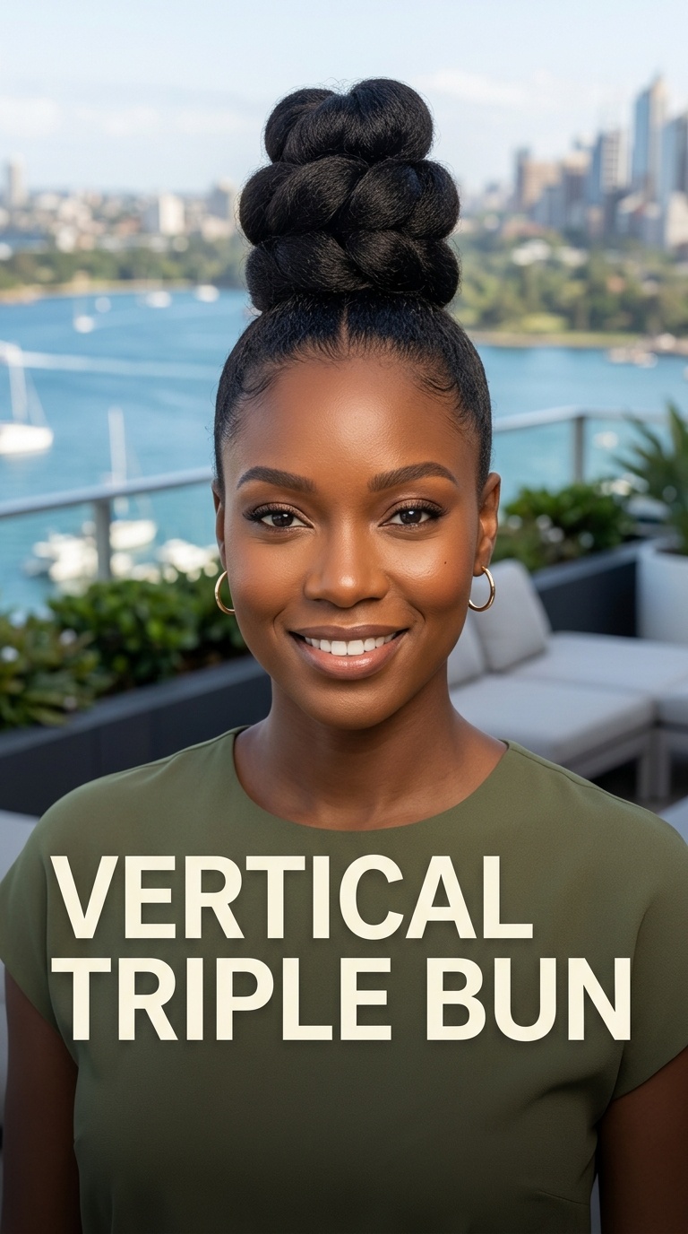 Vertical Triple Bun