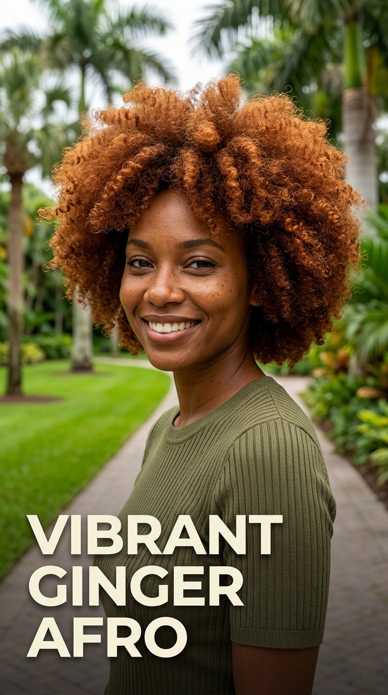 Vibrant Ginger Afro