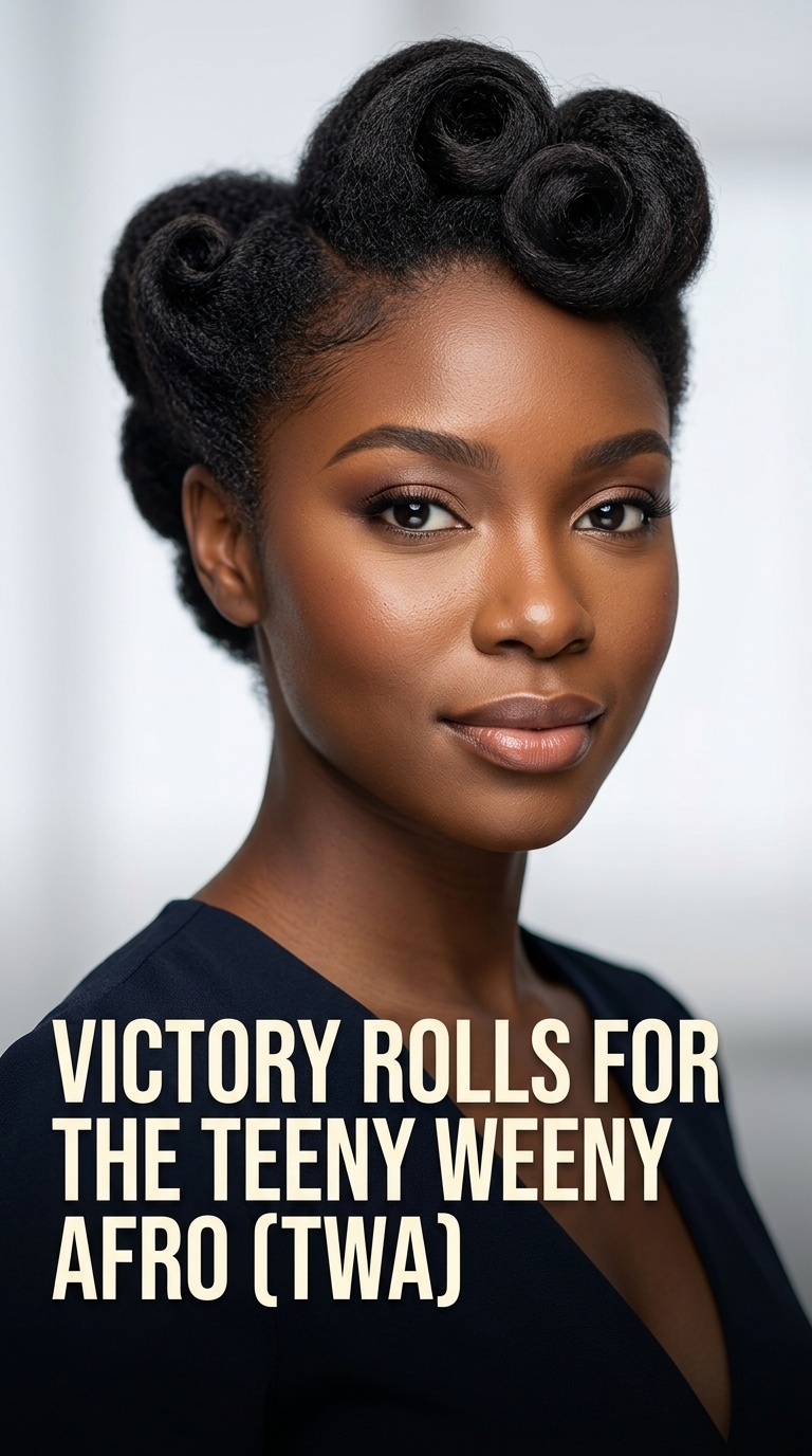 Victory Rolls for the Teeny Weeny Afro (TWA)