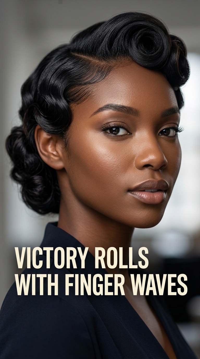 Victory Rolls with Finger Waves
