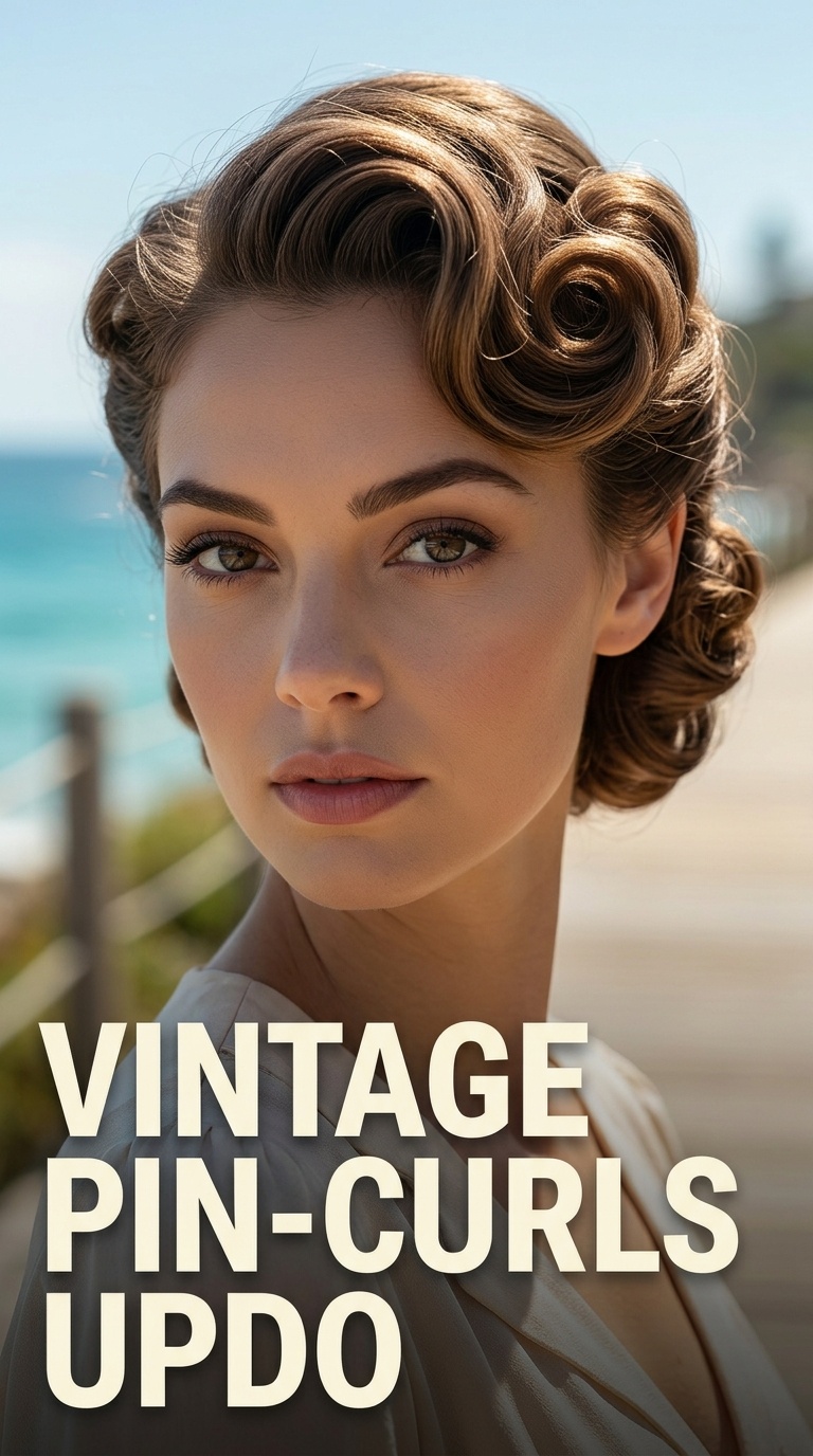 Vintage Pin-Curls Updo