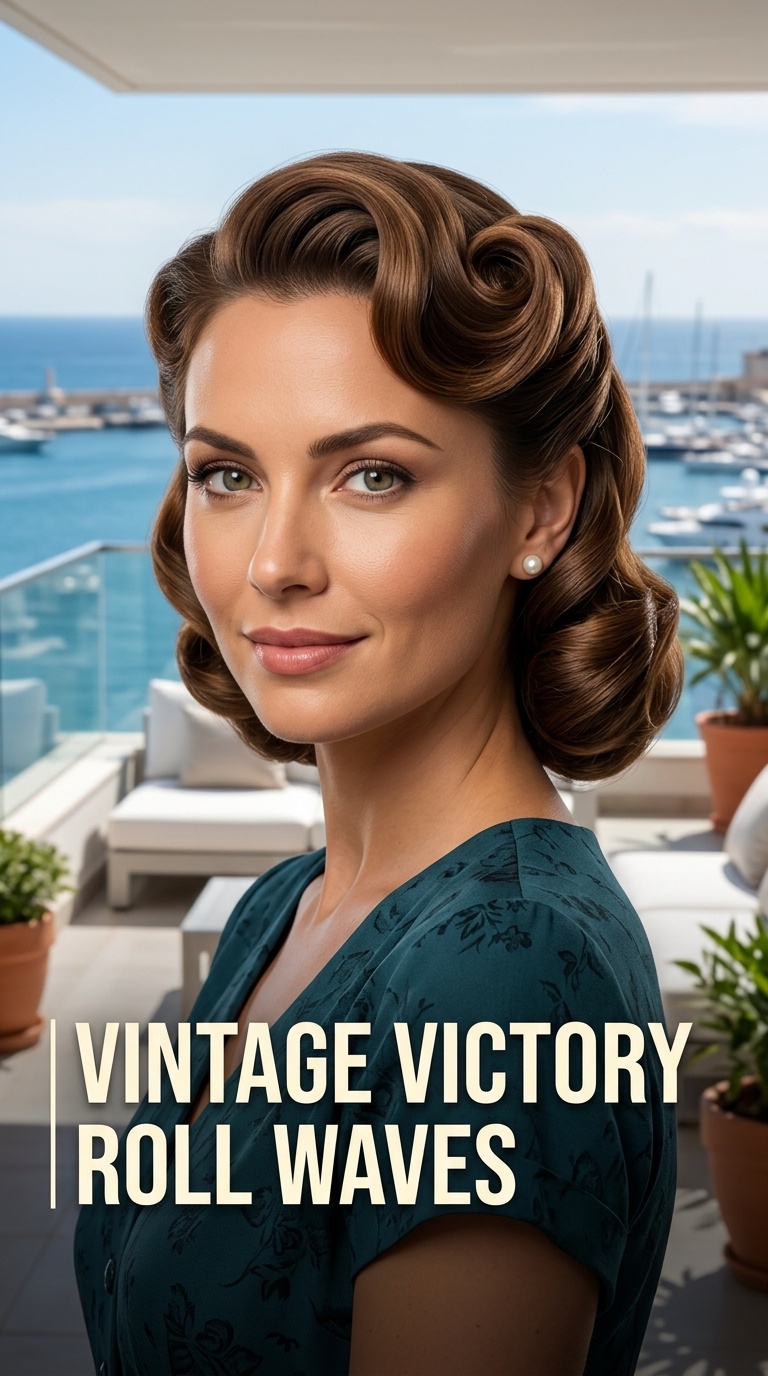Vintage Victory Roll Waves