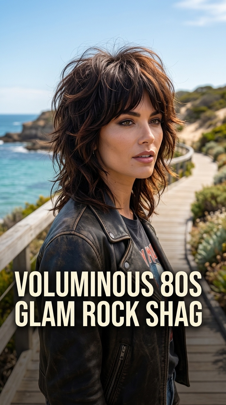 Voluminous 80s Glam Rock Shag