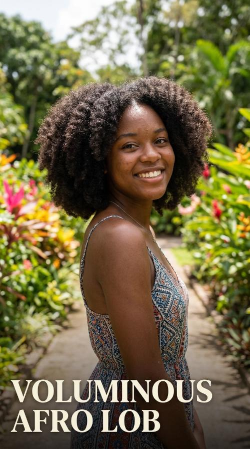 Voluminous Afro Lob
