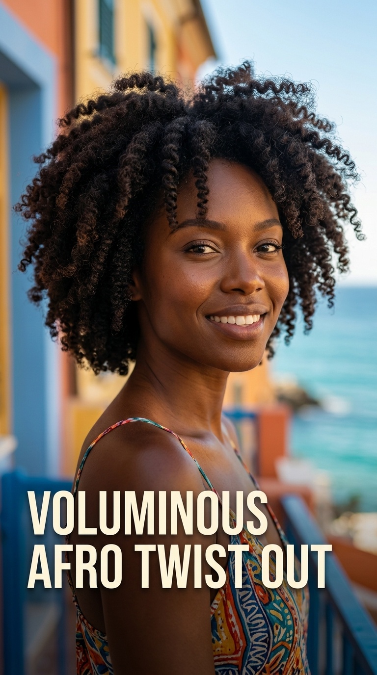 Voluminous Afro Twist Out