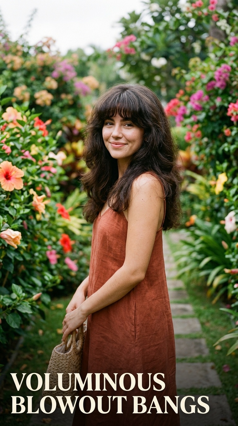 Voluminous Blowout Bangs