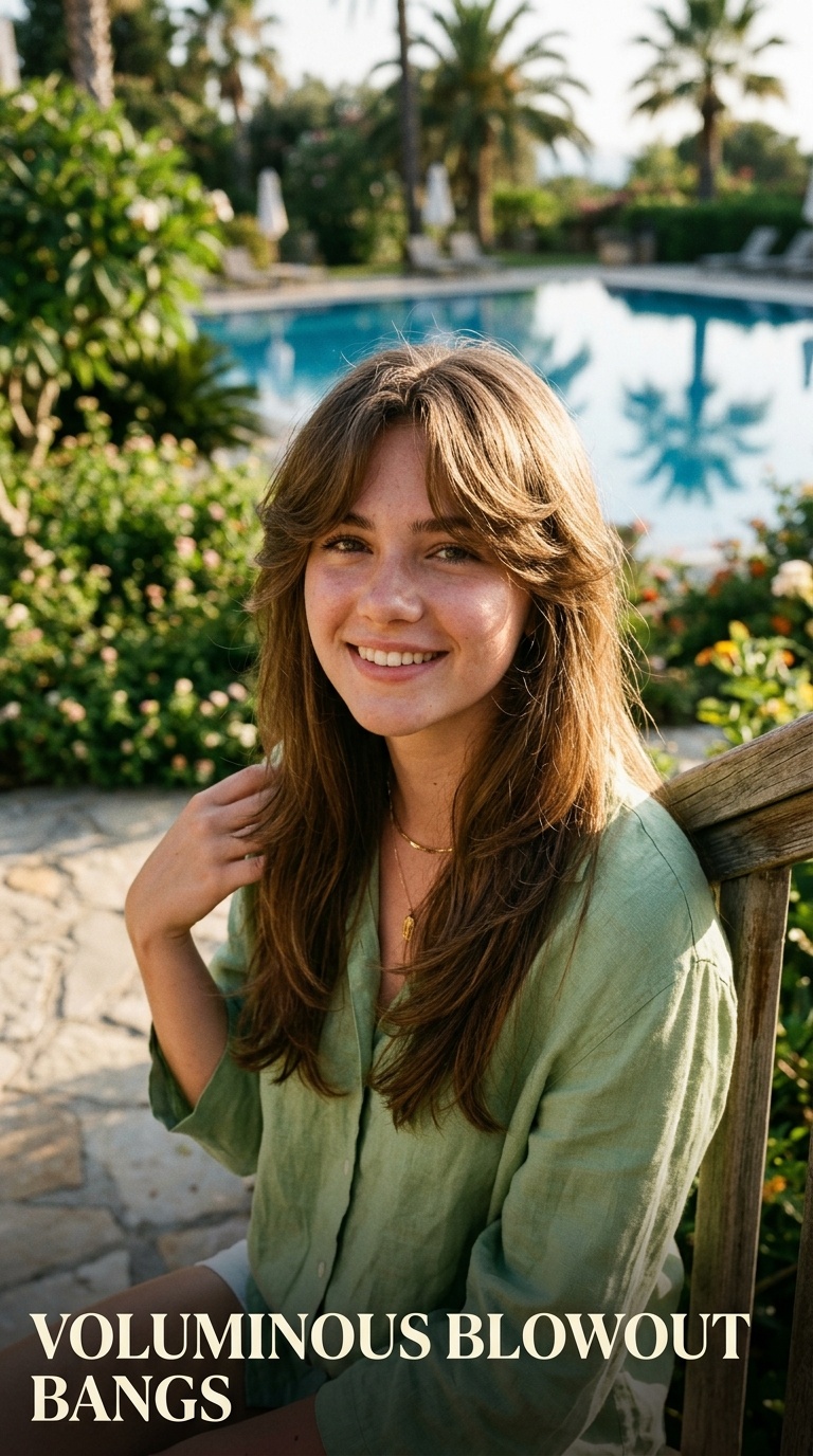 Voluminous Blowout Bangs