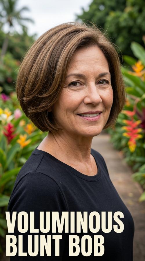 Voluminous Blunt Bob