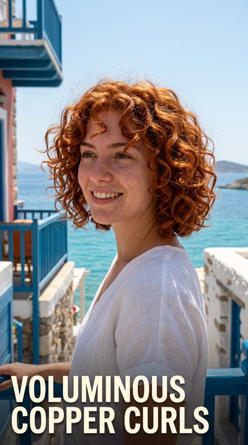 Voluminous Copper Curls