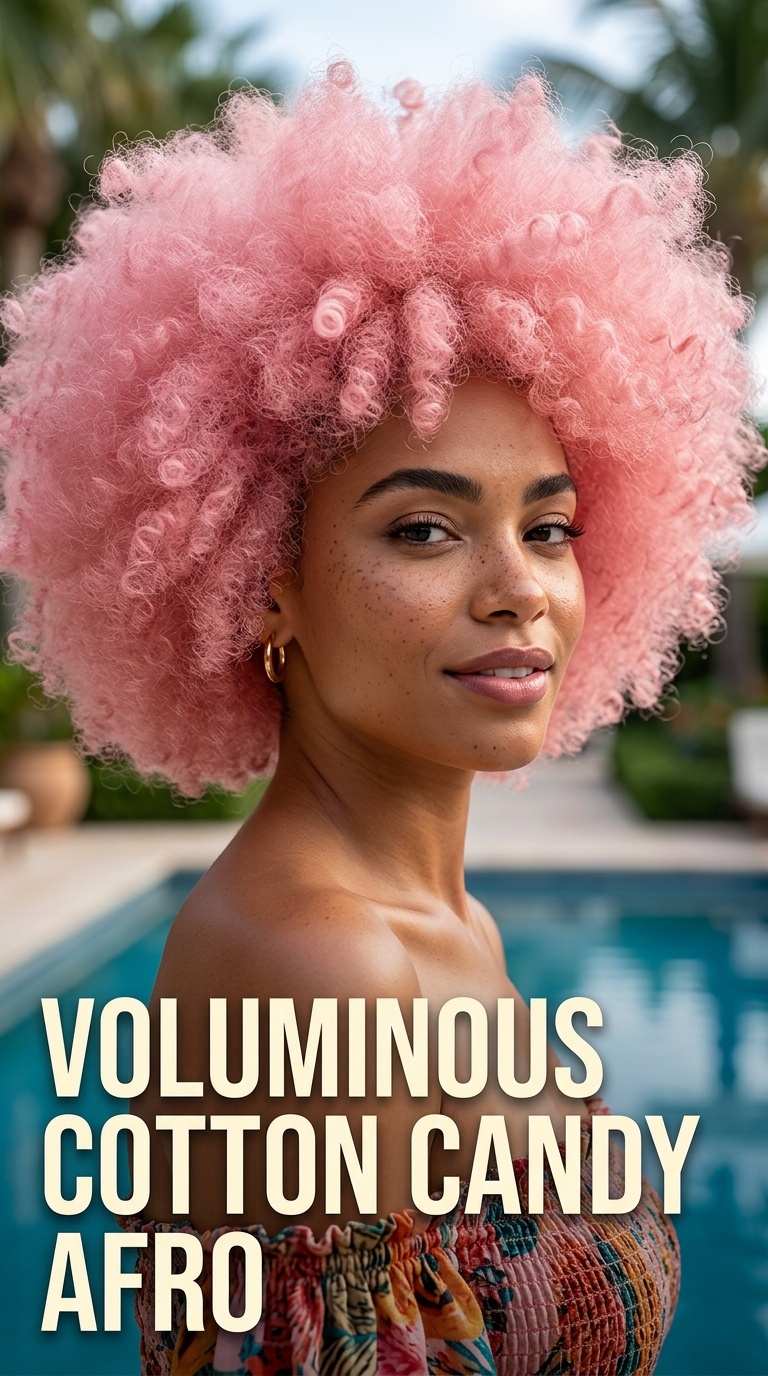 Voluminous Cotton Candy Afro