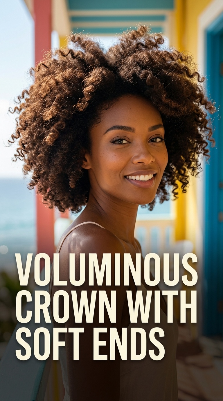 Voluminous Crown with Soft Ends