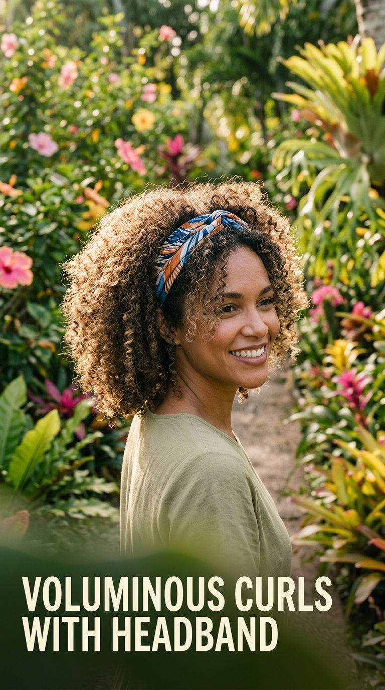 Voluminous Curls with Headband
