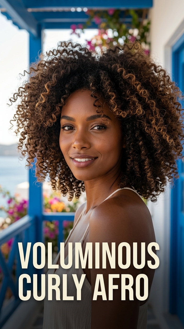 Voluminous Curly Afro